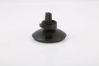 A black plastic car dashboard air vent mount with a suction cup base, shown on a plain white background.
